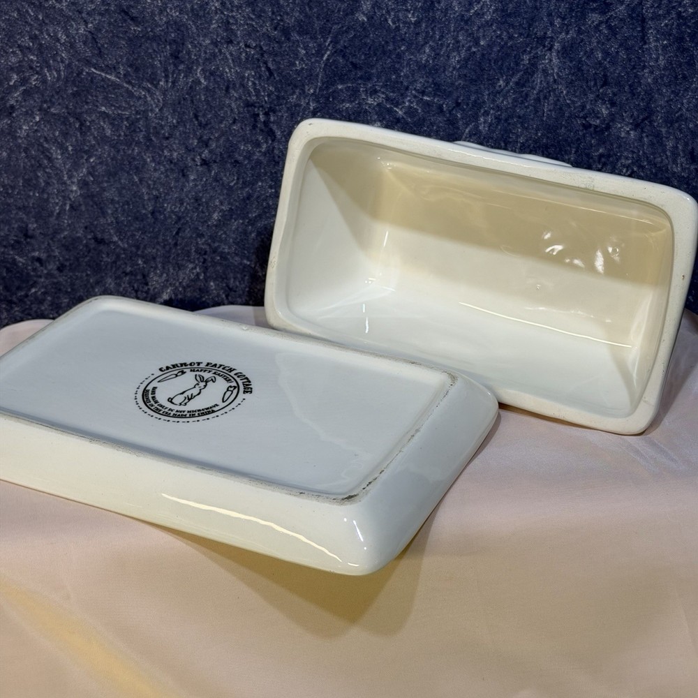 Carrot Patch Cottage Happy Easter Butter Dish 2278m