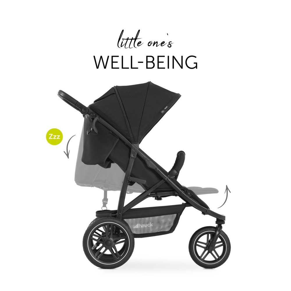 hauck Stroller Reclining Seat, Compact Fold Stroller w/Rubber Tires (Open Box)