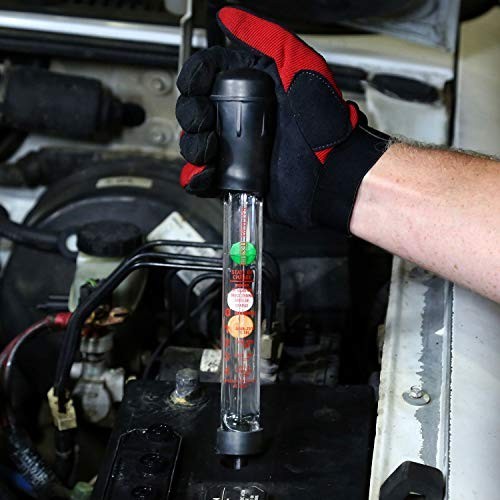 Battery Hydrometer Tester - 16.25" Floating Disc, Accurate Specific Gravity, Eas