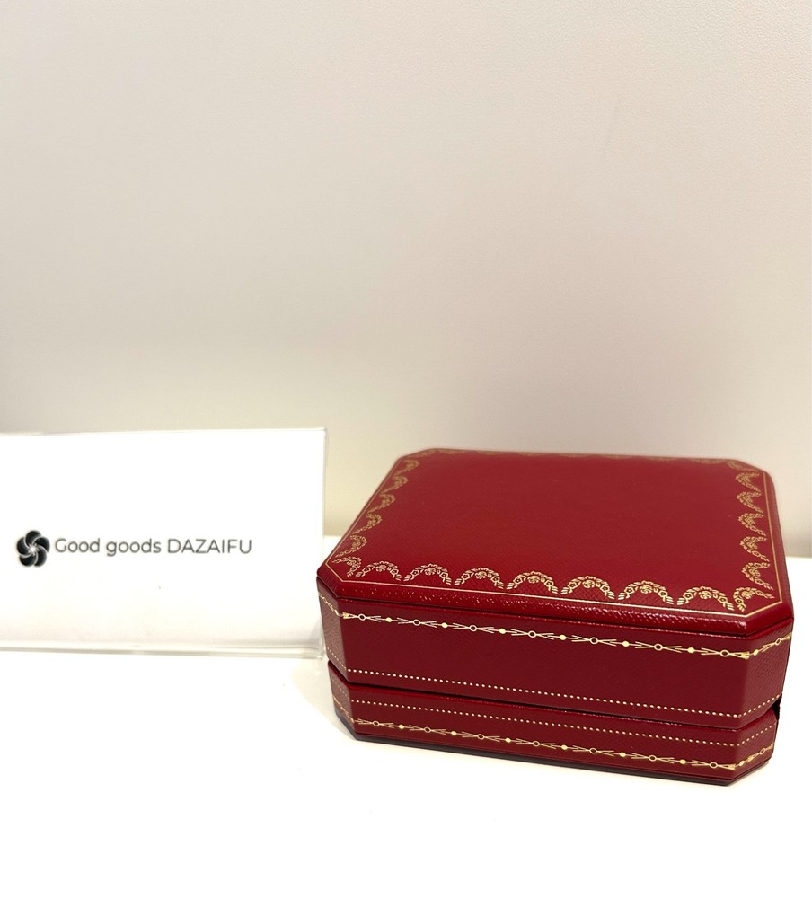 Cartier Pair Ring Empty Box Red Leather Case & Outer Box Set Gift Authentic