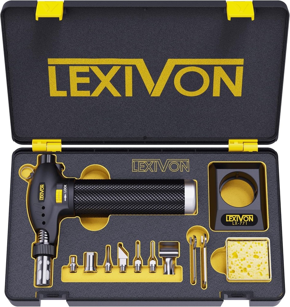 LEXIVON Butane Torch Multi-Function Kit | Premium Kit, Black