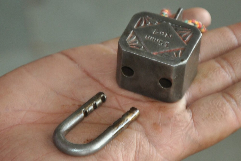 Vintage Iron VULCO Solid Unique Shape No.4 35MM Handcrafted Padlock