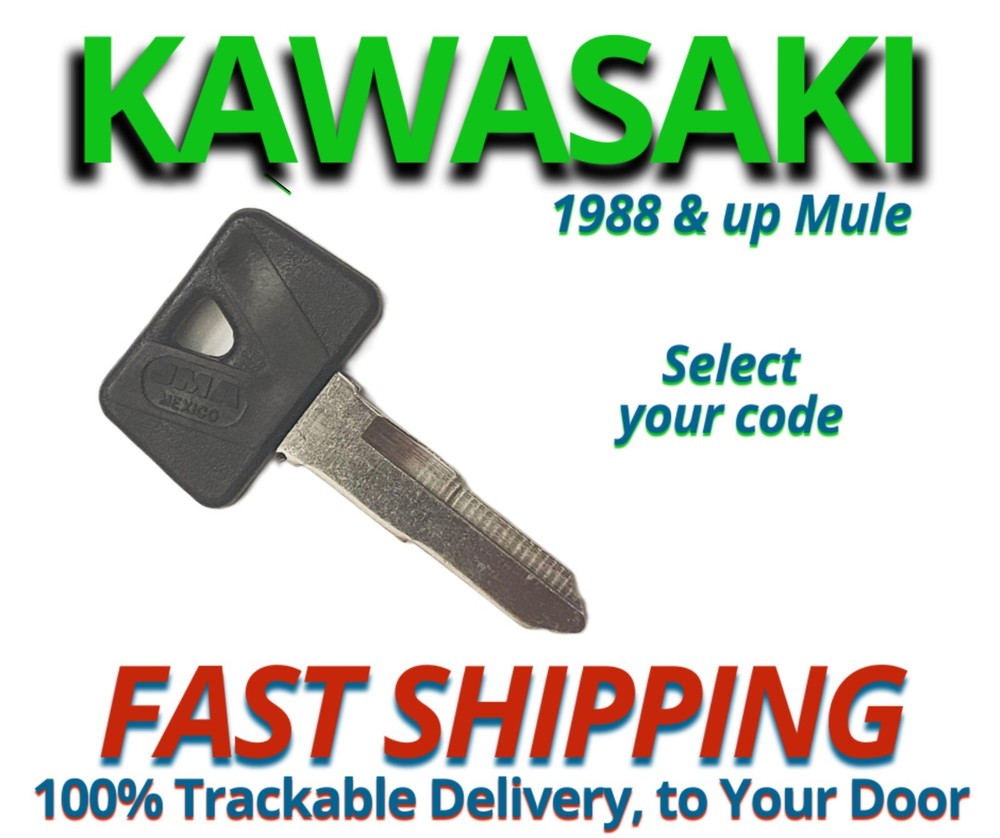 Kawasaki Mule Keys 1988+ Replacement Key Cut to Code B11112-B14433