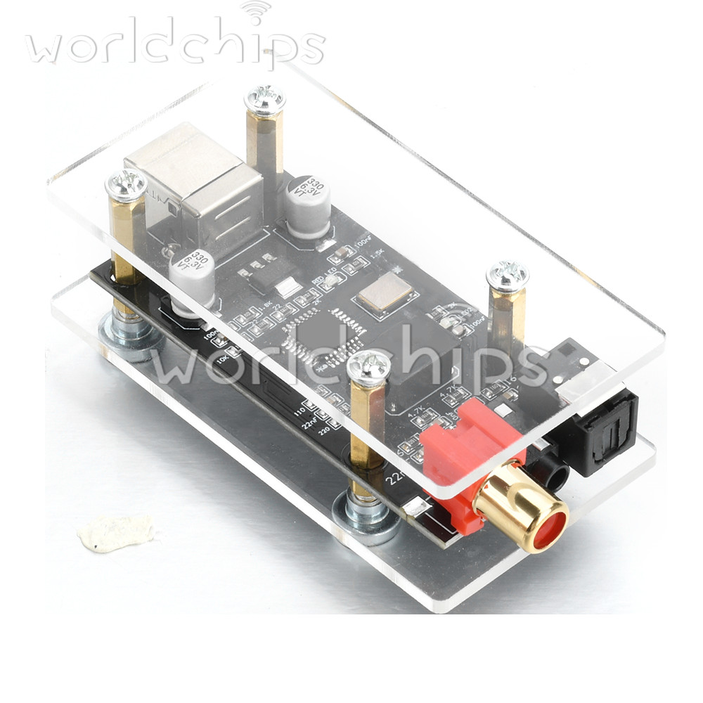 SPDIF to Fiber Signal Conversion Audio Decoder Board Phones Computers Connected