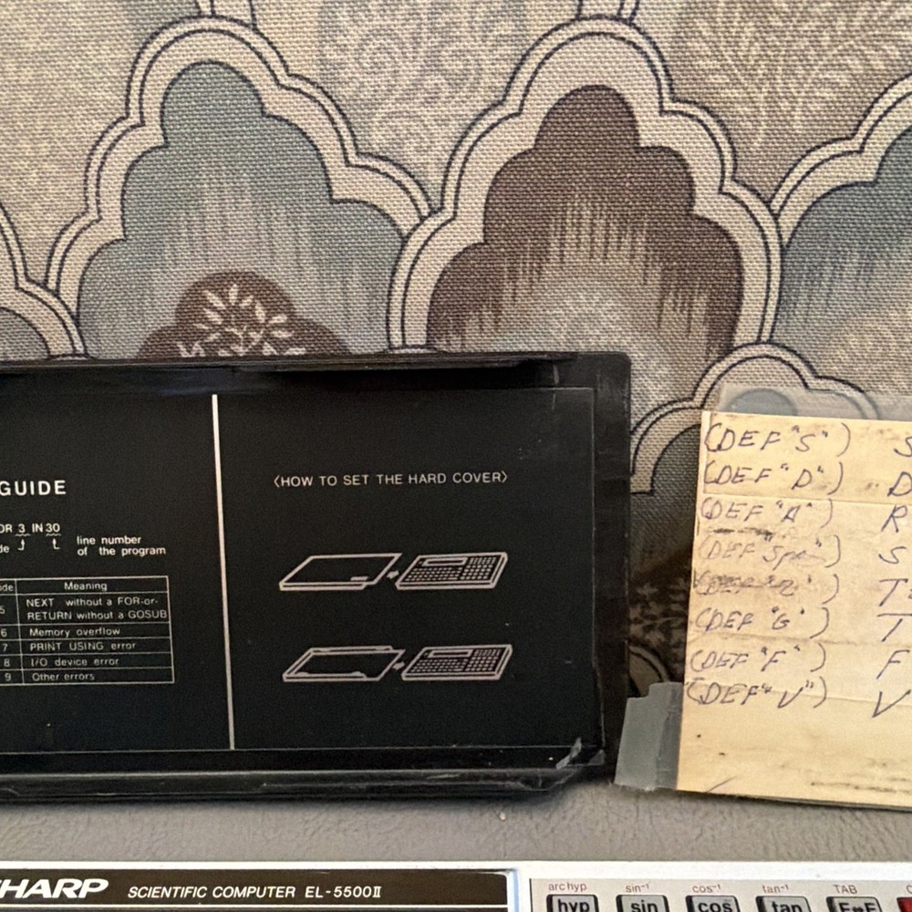 Vintage Sharp EL-5500II With Textbook Scientific Computer Working