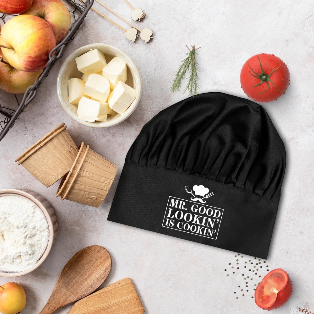 Mr.Good Looking is Cooking,Funny Chef Hat,Adjustable Kitchen Cooking Hat for ...