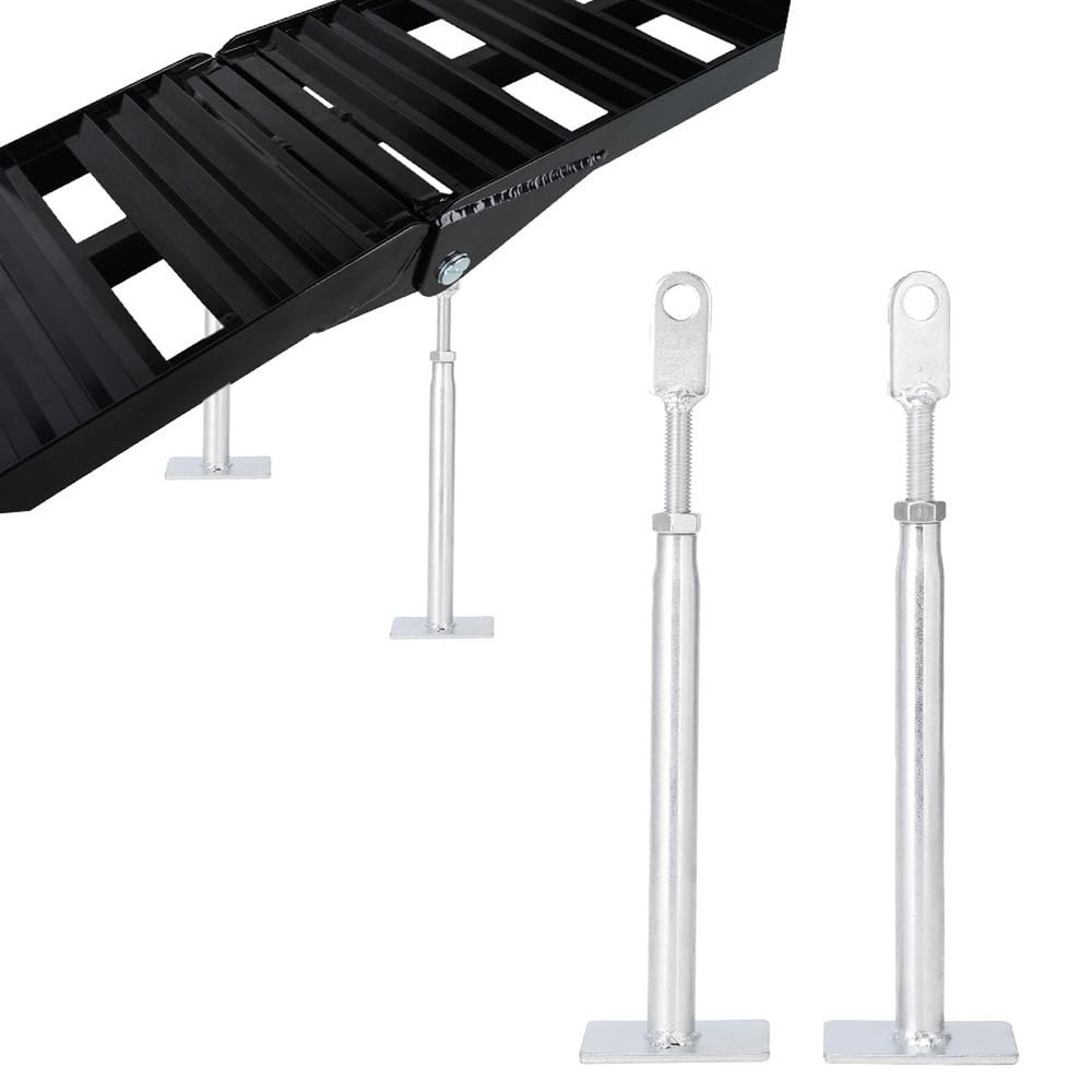 Loading Ramp Support Legs,1 Pair Adjustable Ramp Support Bracket for Loading ...