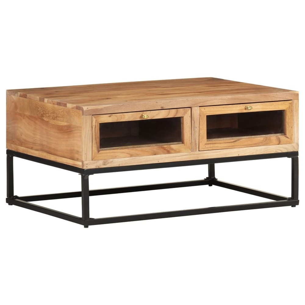 Coffee Table End Table Side Sofa Table Solid Wood Acacia 35.4 Inch vidaXL