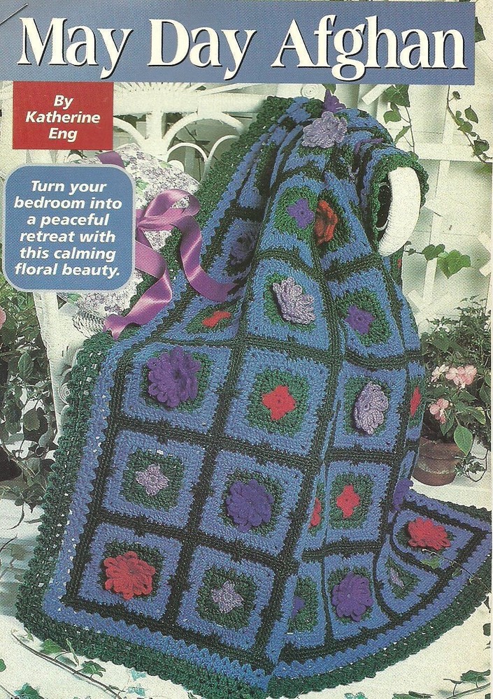May Day Floral Afghan crochet pattern instructions