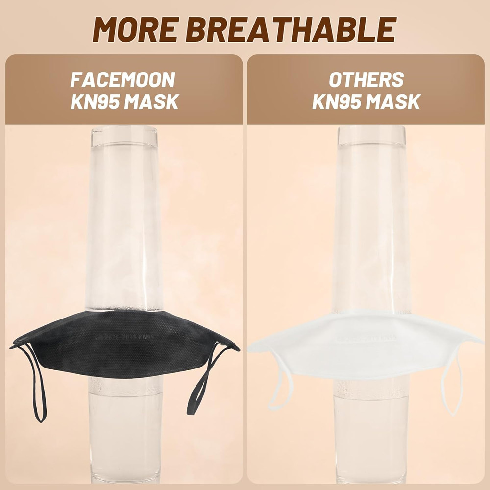 KN95 Face Mask Disposable Adults - 100 Pack Adjustable 5 Layer Protection KN9...