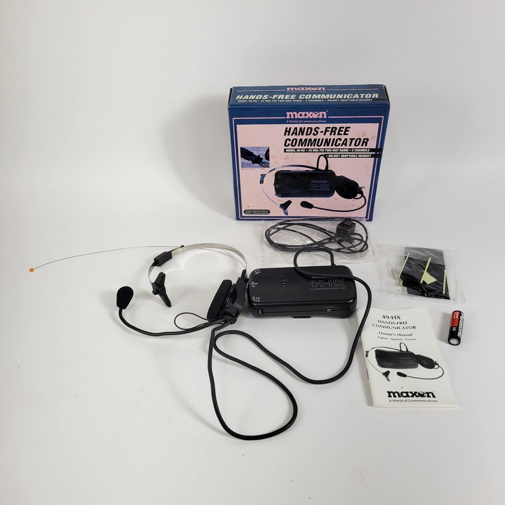 Maxon 49-HX 2 Way Hands-Free Communicator Helmet Adaptable Headset