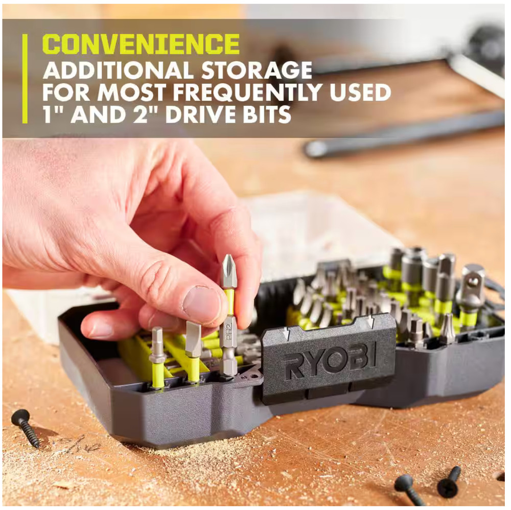 Ryobi 50 Piece Impact Rating Driving Set, Tool Set Drill Bits