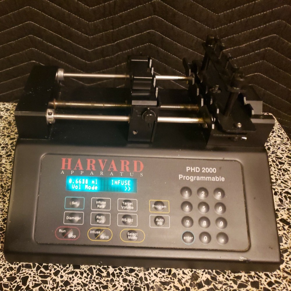 Harvard Apparatus 70-2002 Programmable Syringe Pump w/4X Microdialsys Rack...