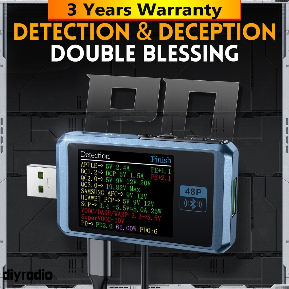 FNB48P Bluetooth Version Blue High Quality USB Tester +Bluetooth for Charge Test