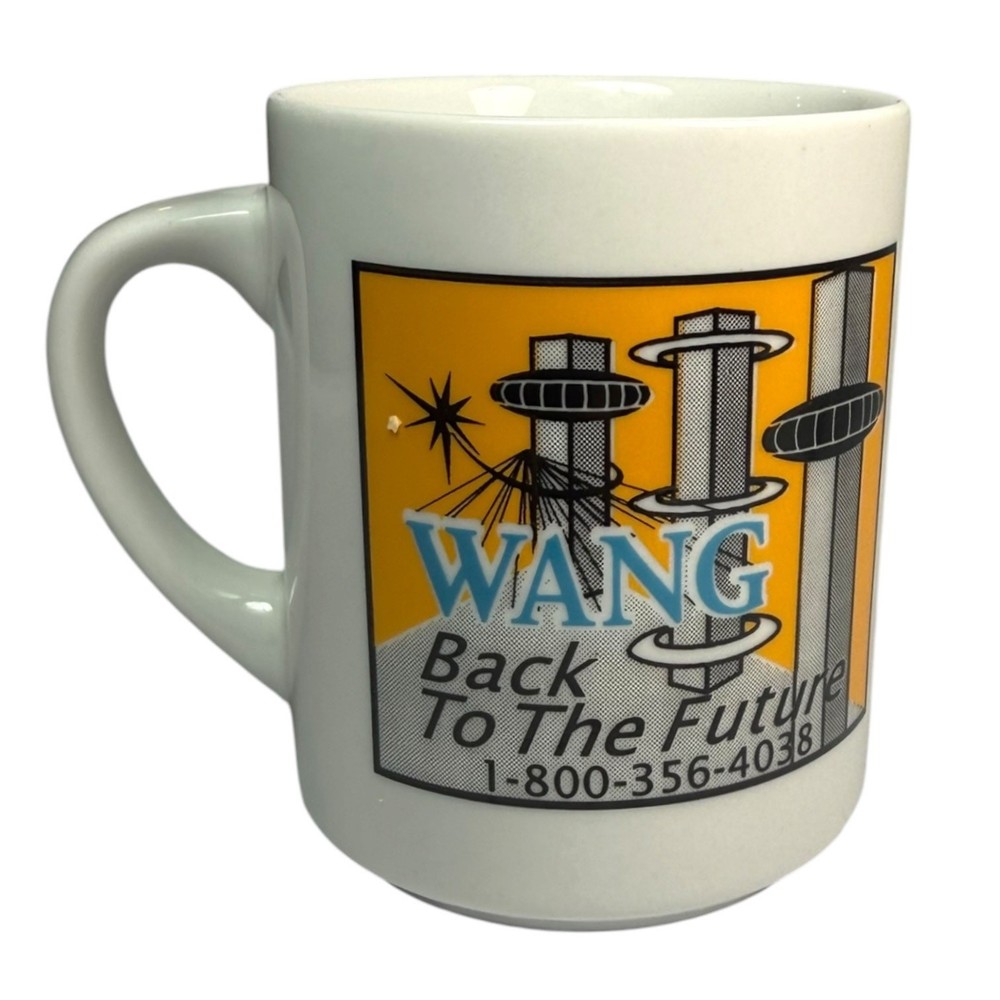 Wang Laboratories Open Software Mug Vintage Tech Computer Ceramic 10 Oz Coffee