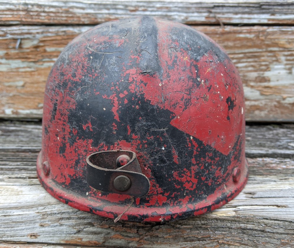 VTG MSA Comfo-Cap Protective Miners Helmet Black Red