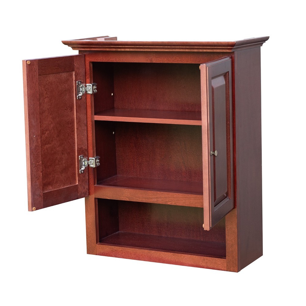 21X26 Merlot Bathroom Wall Cabinet