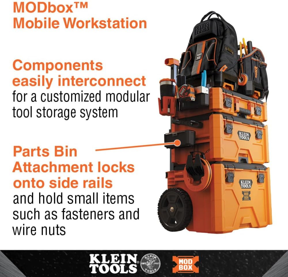 Klein Tools 54815MB Modbox Parts Bin, Modular Tool Storage System Side Mounting