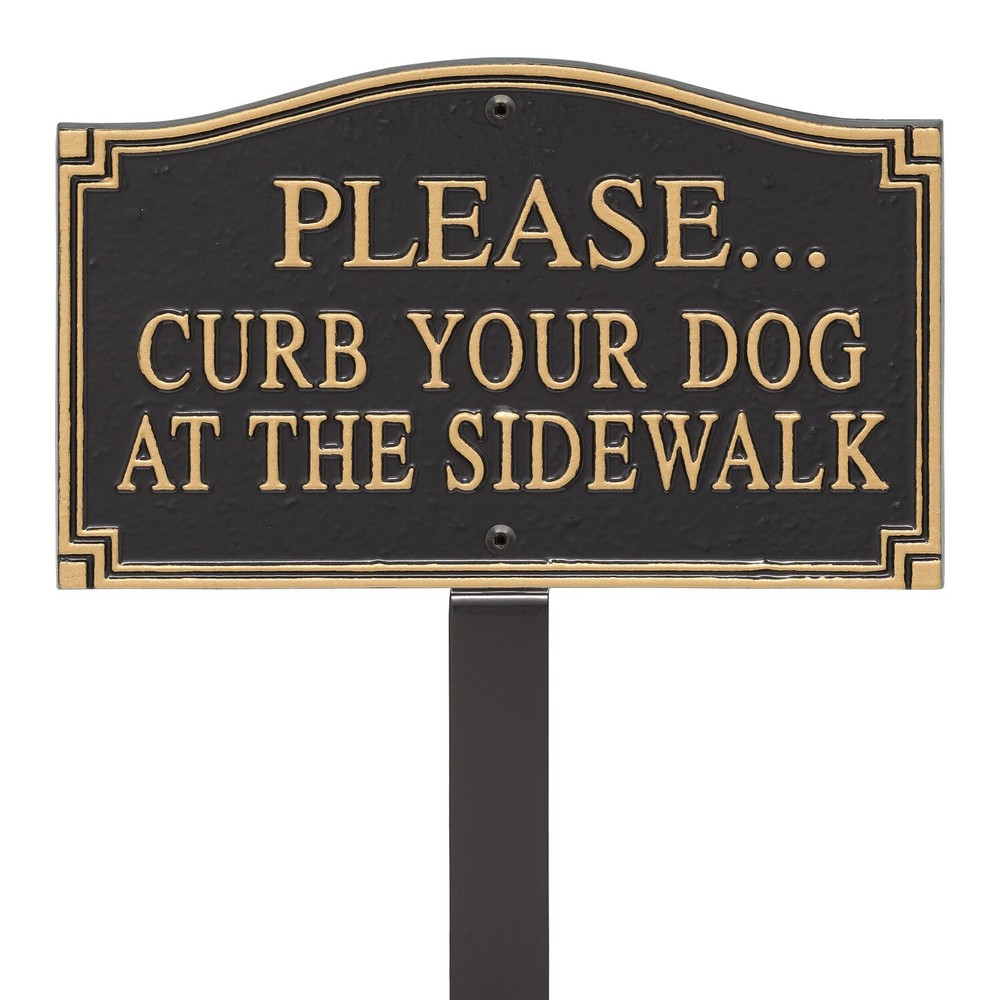 Please Curb Your Dog Lawn/Wall Statement Sign