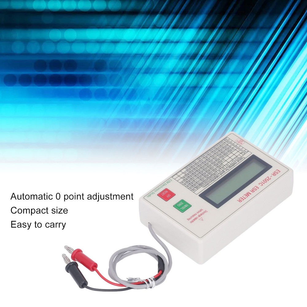 Handheld Capacitor Tester High Accuracy Smart Shutdown Function ABS