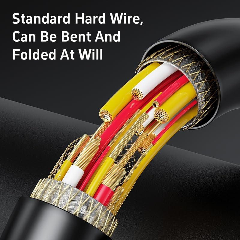 Dual-Lens Endoscope Camera with Light, Borescope 5" IPS Screen, black