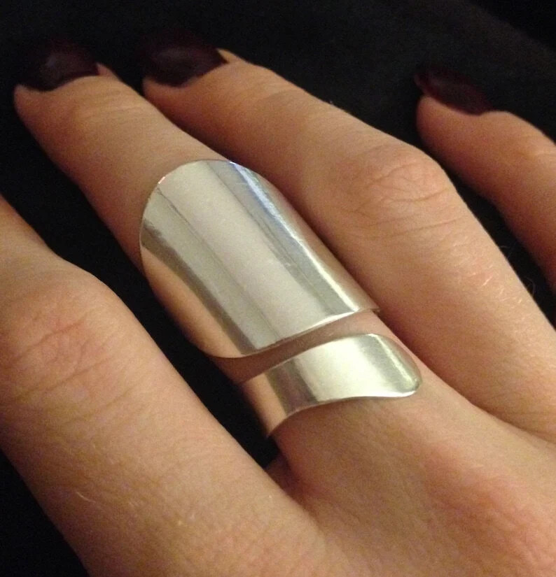 Full Finger, Boho Statement Ring925 Sterling Silver Band &Handmade Ring All size