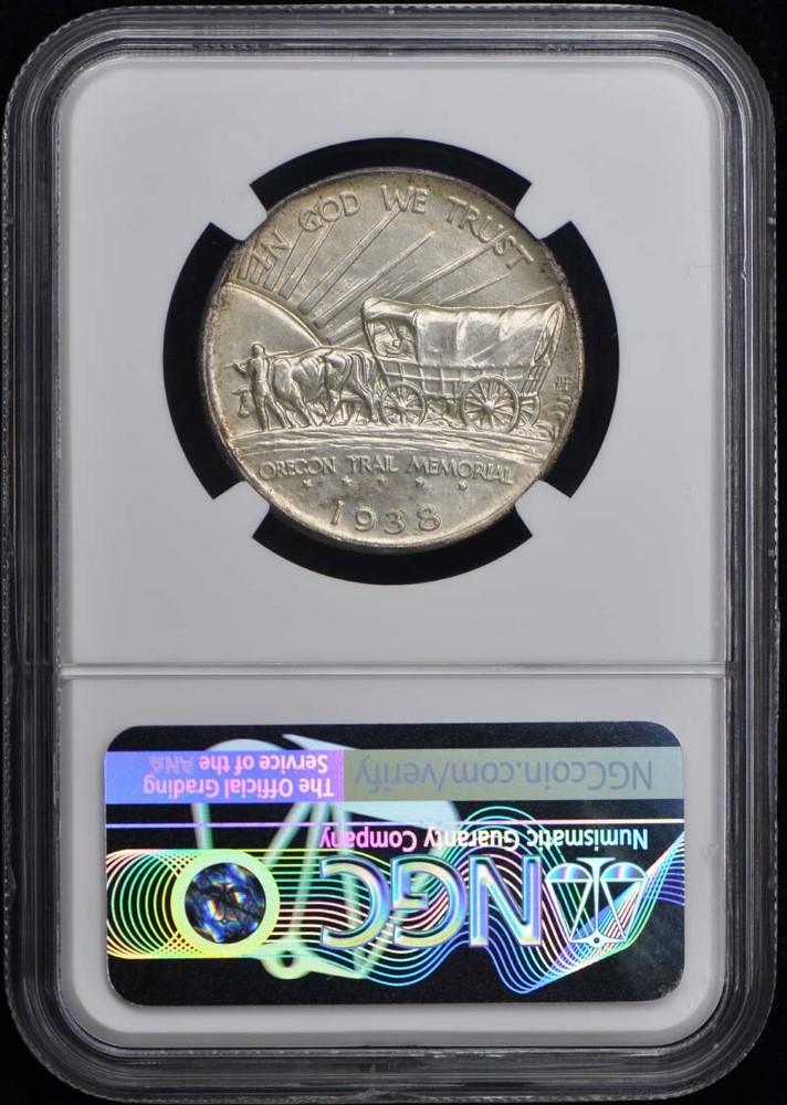 OREGON 1938-S Silver Commemorative 50C NGC MS67+