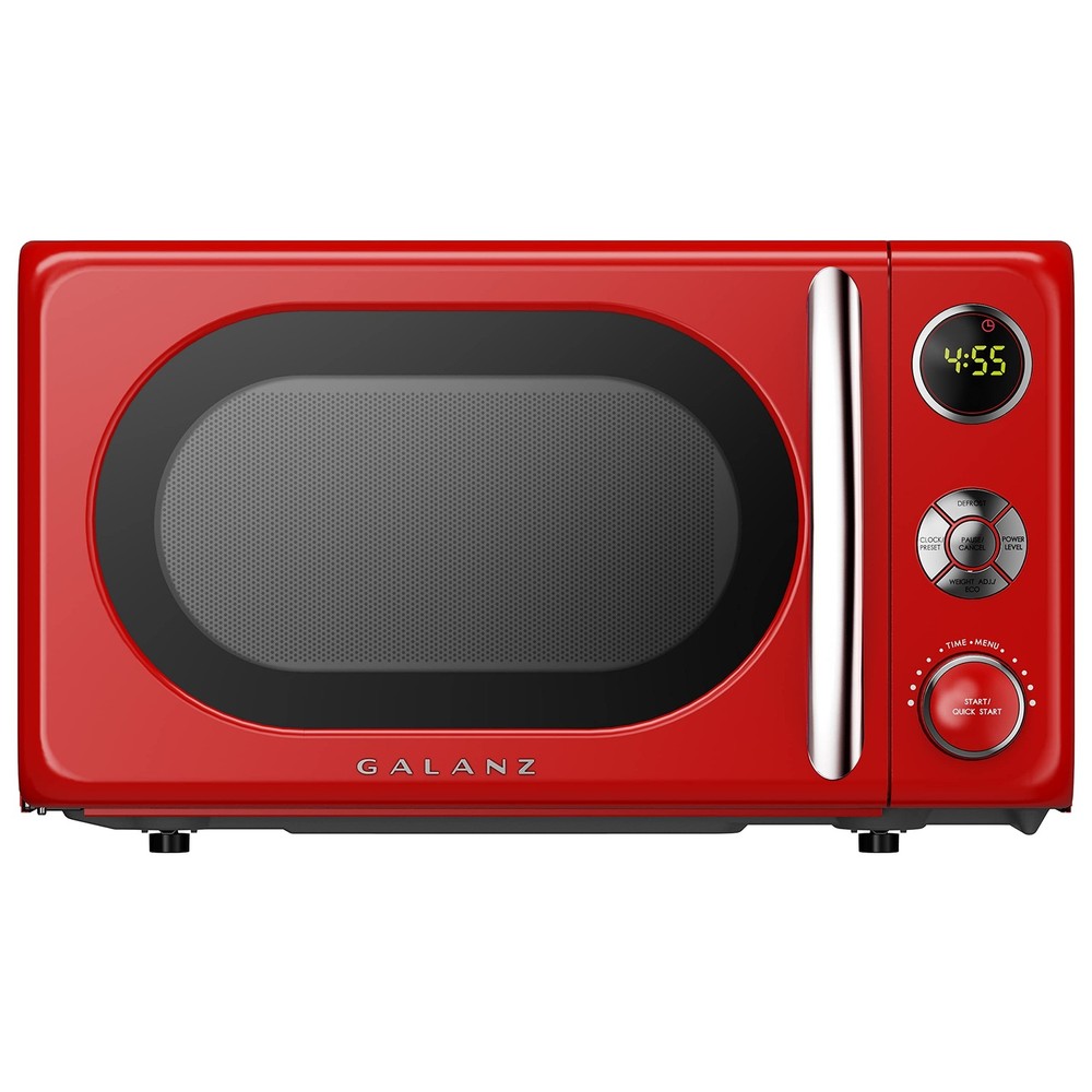 Galanz GLCMKA07RDR-07 Microwave Oven, LED Lighting, Pull Handle Design, Child...