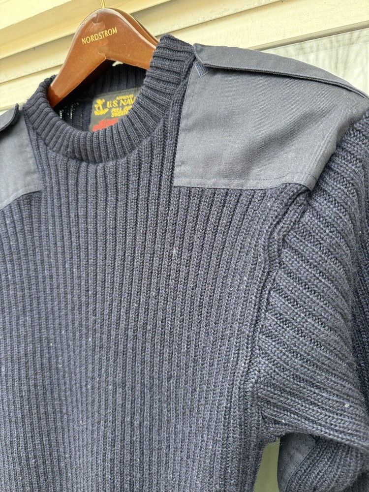 U.S. Navy Large Vintage Woolly Pully Uniform Pullover Fits Like Medium