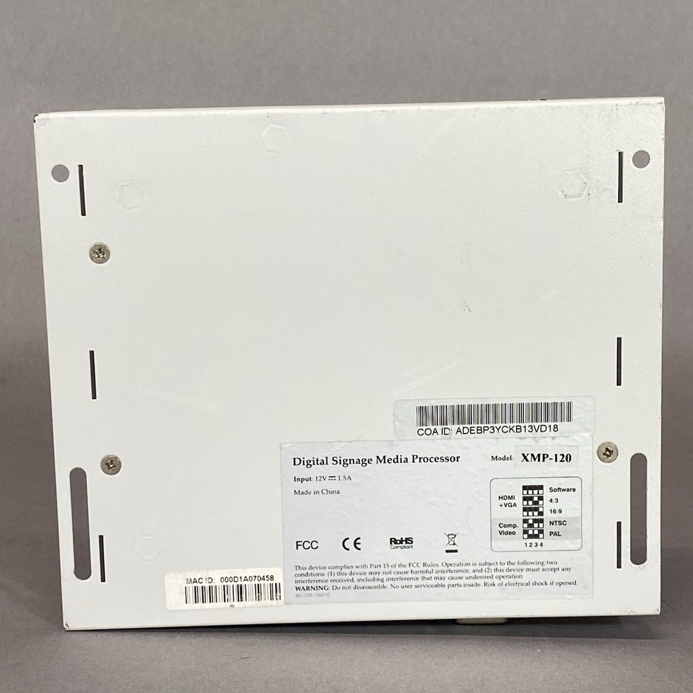IADEA XMP-120 DIGITAL SIGNAGE MEDIA PROCESSOR Free Ship C6