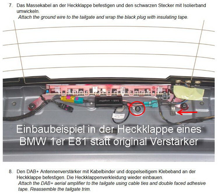 VW Passat B6 Variation 3C5 Antenna Adapter+ Amplifier+ DAB+ Splitter Conversion