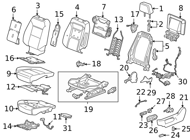 Genuine GM Headrest 85050988