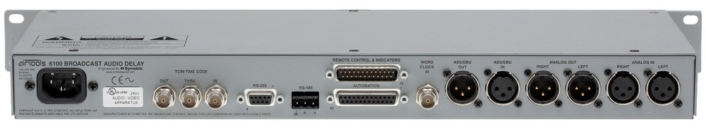 Symetrix Airtools 6100 Profanity Delay AES Digital Audio Broadcast DUMP Button