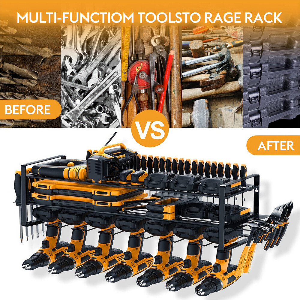 Power Tool Organizer 3 Layer Drill Holder Power Tool Storage Rack Battery Holder