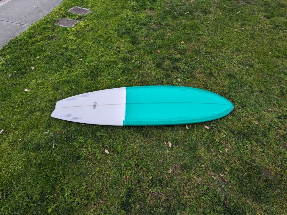 7'4" Quad Fin Mid Length Fish Surfboard