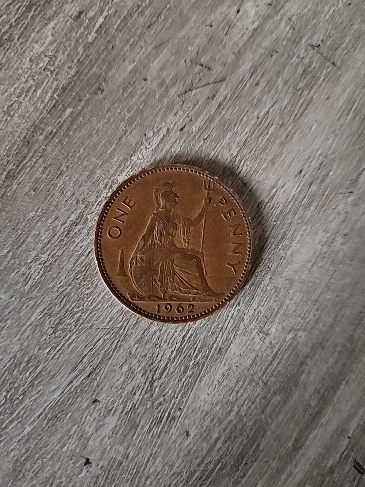 1962 british 1 pound coins ( ONE Penny)