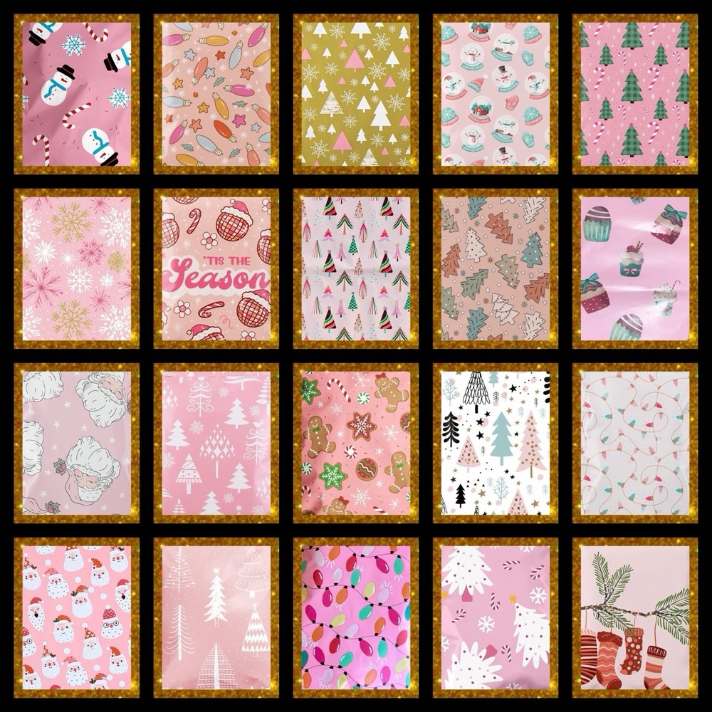 Poly Mailers Christmas Holiday  10x13
