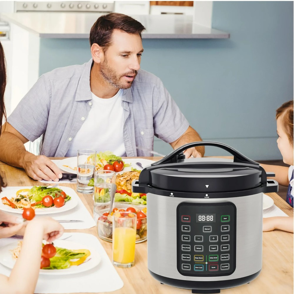 EDX Instant Cooker 8 Quart 7-in-1 Electric Pressure Cooker Multi-Function New