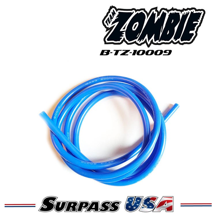 Team Zombie Silicon Wire 12 awg - Blue (1 Meter)