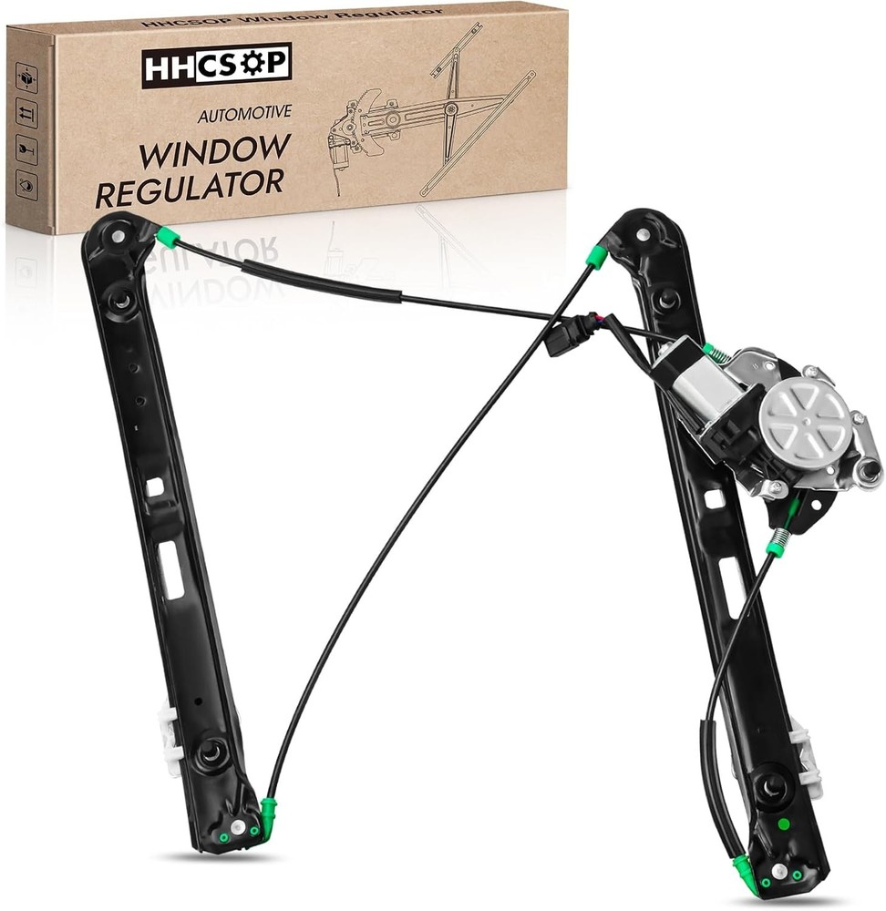 Front Left Driver Side Power Window Regulator with Motor Compatible with BMW