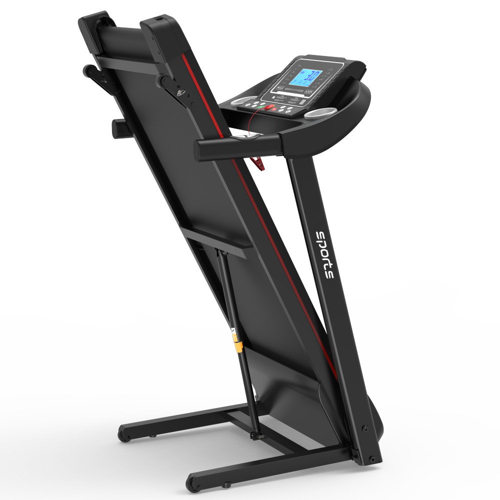 Foldable Incline Treadmill Folding Running Home Workout 5" LCD Screen Bluetooth