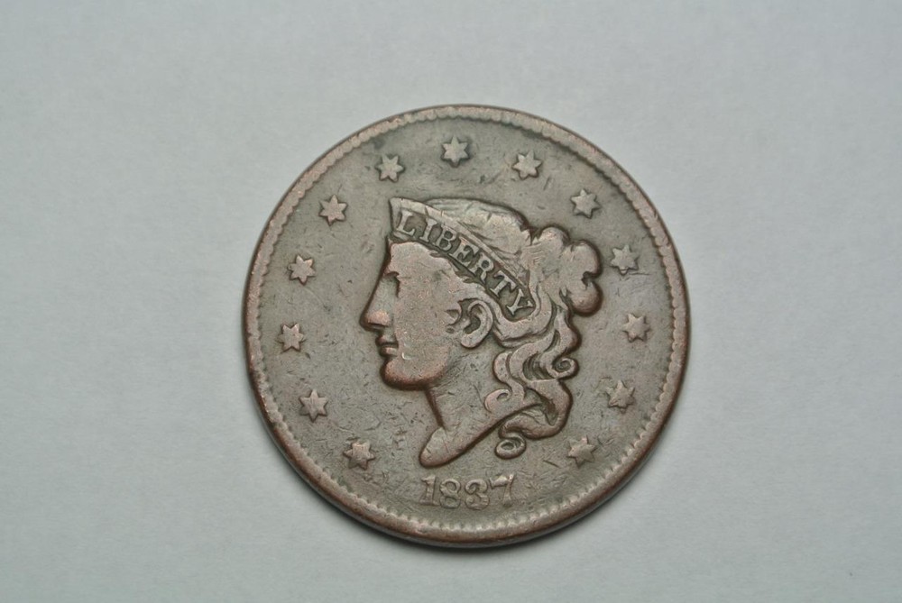 1837 Coronet Head Large Cent, Fine Condition - C7242