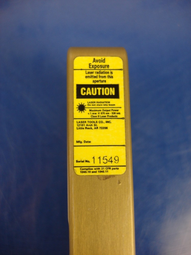 Laser Tools Green Beam Sheave Alignment System with Power Line