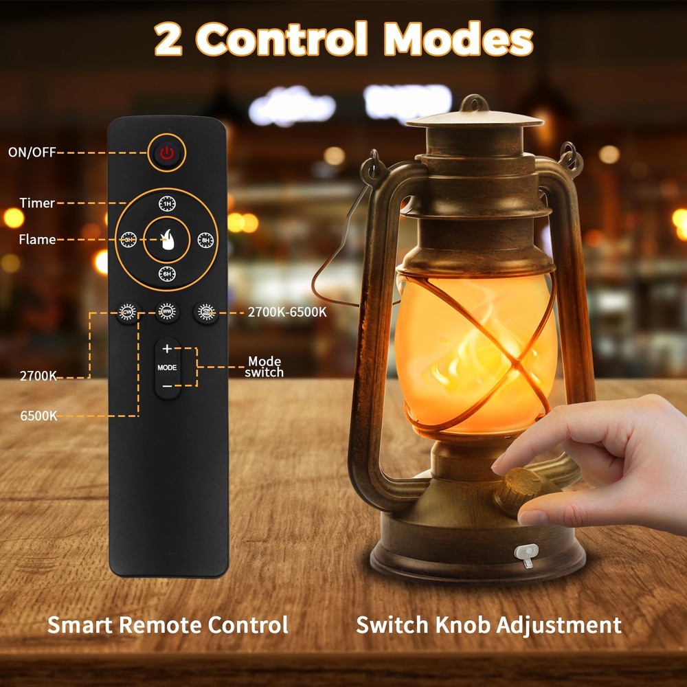 Wondrastical 2 Pack Bronze Vintage 4 Modes Light LED