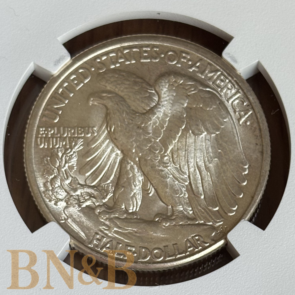 1947 Walking Liberty Half Dollar NGC MS65 Original LUSTER