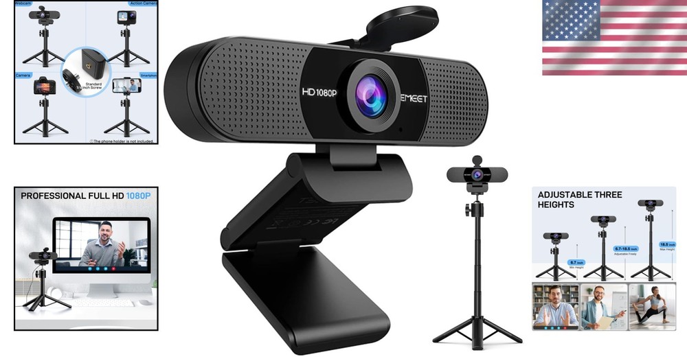 Adjustable Height Mini Tripod for C960 Webcam