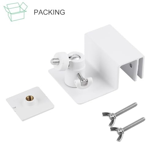 Gutter Mount for Solar Panel, Adjustable Weatherproof Aluminum Alloy White