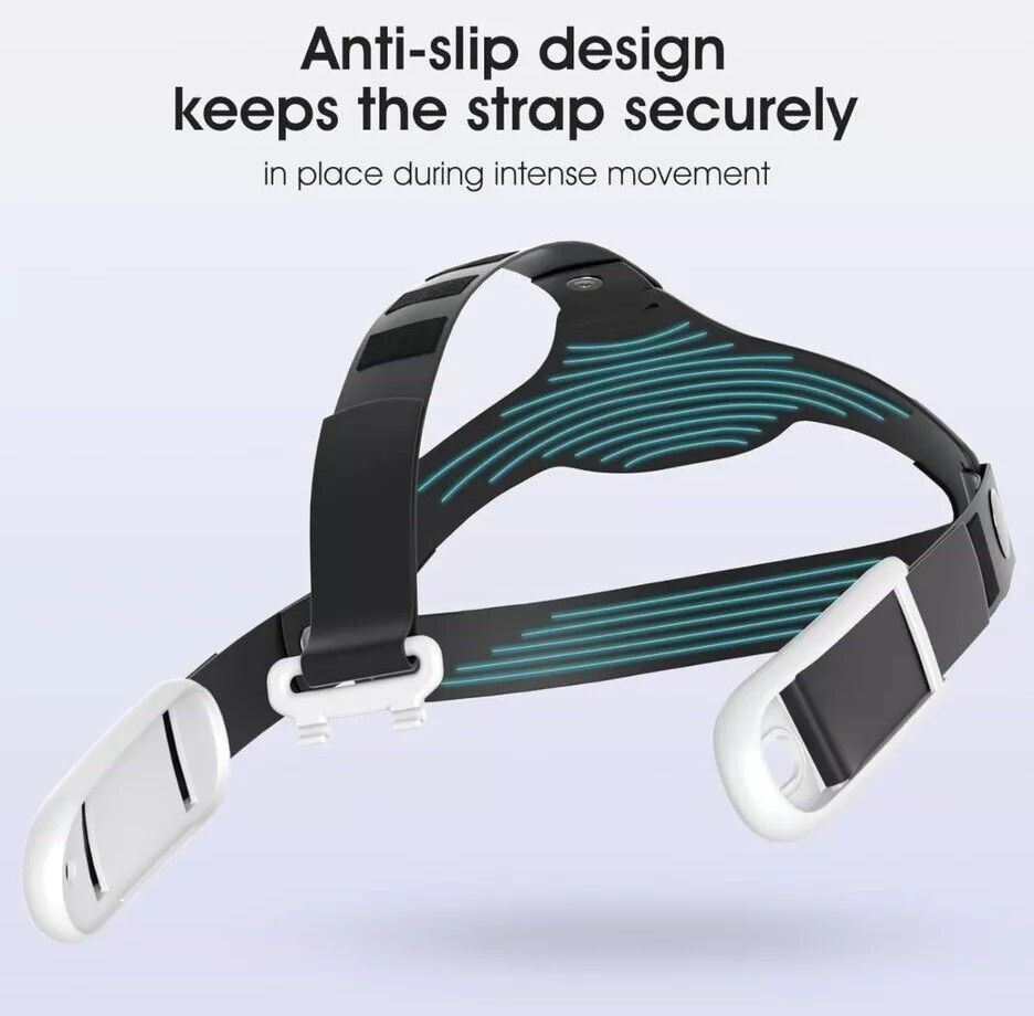 Replacement Adjustable VR Glasses Holder, Head Strap Compatible for Meta Quest 3