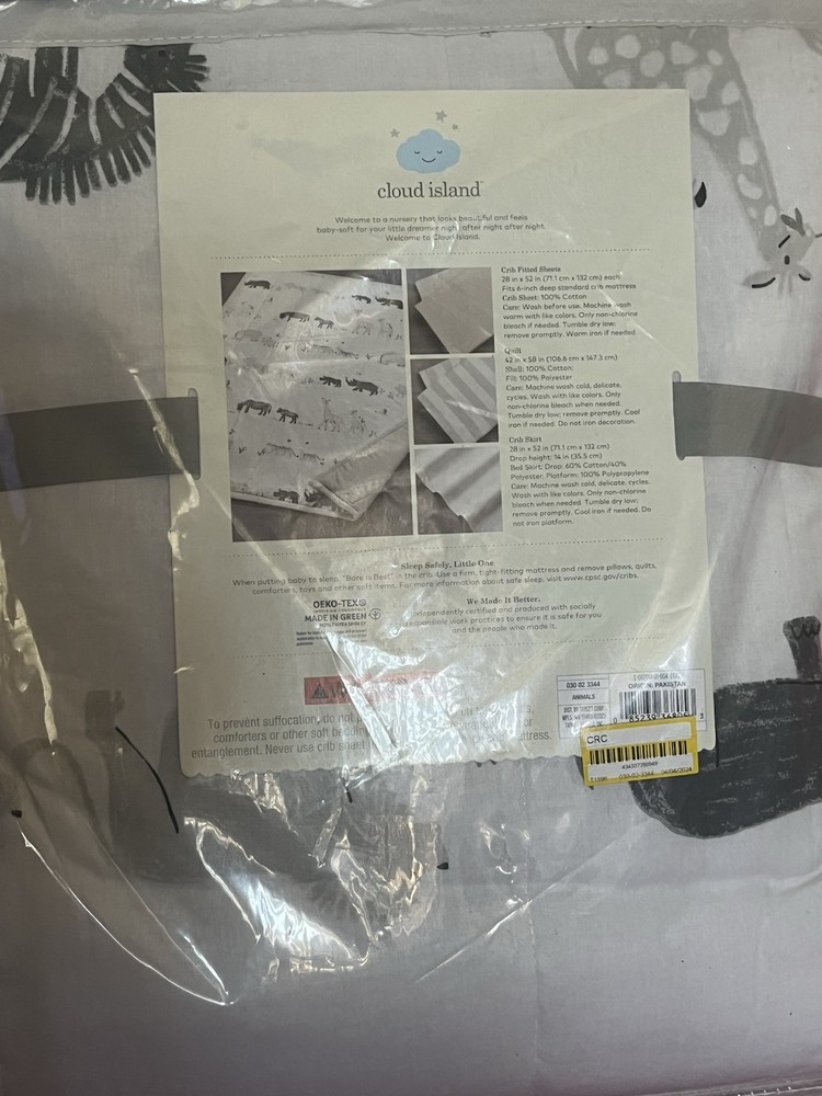 CLOUD ISLAND 4-PC NURSERY CRIB SET