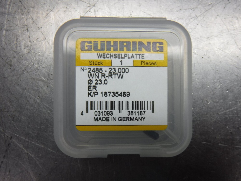 Guhring 23mm Carbide Replaceable Drill Tip 9024850230000 (LOC1967B)